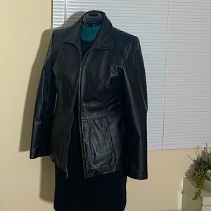 Wilson Leather Zip up Jacket women’s size l